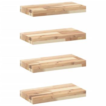 ARDEBO.de - Schweberegale 4 Stk. 60x20x4 cm Massivholz Akazie Unbehandelt