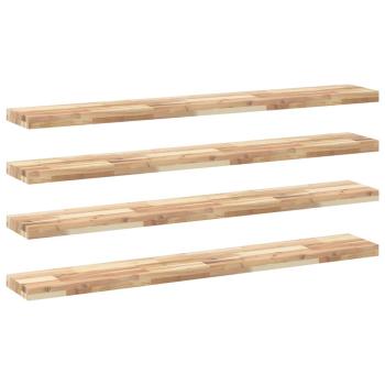 ARDEBO.de - Schweberegale 4 Stk. 160x20x4 cm Massivholz Akazie Unbehandelt