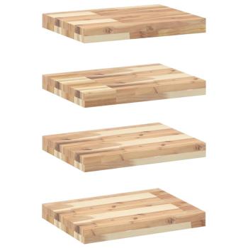ARDEBO.de - Schweberegale 4 Stk. 60x30x4 cm Massivholz Akazie Unbehandelt