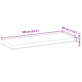 ARDEBO.de - Schweberegale 4 Stk. 100x30x4 cm Massivholz Akazie Unbehandelt