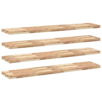 ARDEBO.de - Schweberegale 4 Stk. 160x30x4 cm Massivholz Akazie Unbehandelt