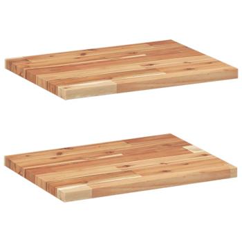 Schweberegale 2 Stk. 40x30x2 cm Massivholz Akazie Ölbehandelt