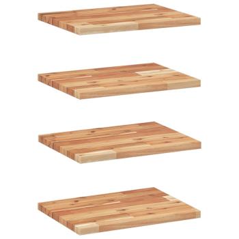 ARDEBO.de - Schweberegale 4 Stk. 40x30x2 cm Massivholz Akazie Ölbehandelt