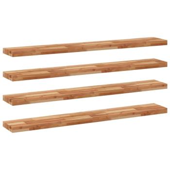ARDEBO.de - Schweberegale 4 Stk. 160x20x4 cm Massivholz Akazie Ölbehandelt