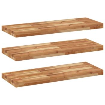 ARDEBO.de - Schweberegale 3 Stk. 100x30x4 cm Massivholz Akazie Ölbehandelt