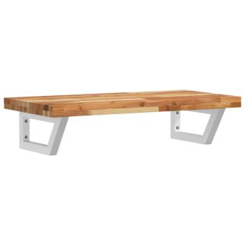 ARDEBO.de - Waschbeckenregal Wandmontage Stahl und Akazienholz