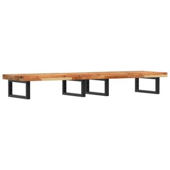 ARDEBO.de - Waschbeckenregal Wandmontage Stahl und Akazienholz