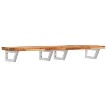 ARDEBO.de - Waschbeckenregal Wandmontage Stahl und Akazienholz