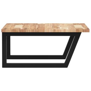 Waschbeckenregal Wandmontage Stahl und Akazienholz