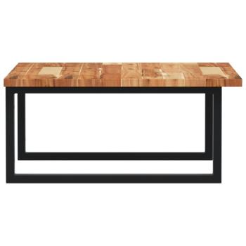 Waschbeckenregal Wandmontage Stahl und Akazienholz