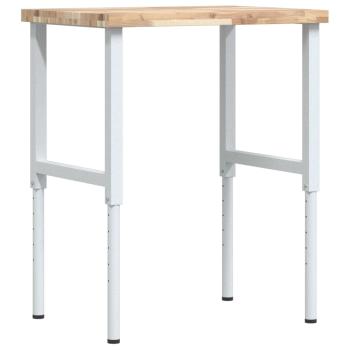 Werkbank 80x60x(73-99,5) cm Massivholz Akazie Rechteckig