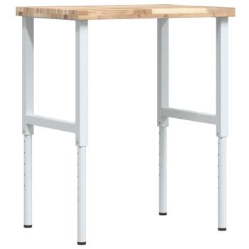 Werkbank 80x60x(73-99,5) cm Massivholz Akazie Rechteckig