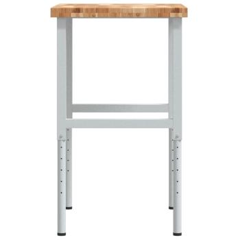 Werkbank 80x60x(73-99,5) cm Massivholz Akazie Rechteckig