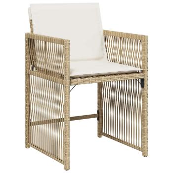 Garten Essgruppe 5 pcs Beige Poly-Rattan