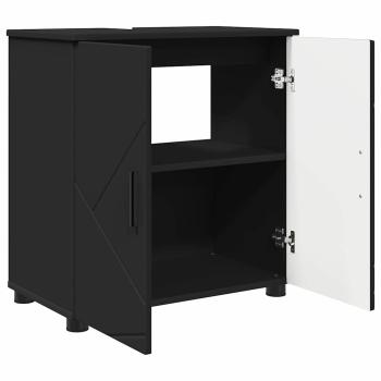 Badezimmermöbel Set 3 pcs Schwarz 61 x 35 x 64 cm Holzwerkstoff