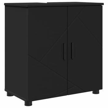 Badezimmermöbel Set 4 pcs Schwarz 61 x 35 x 64 cm Holzwerkstoff
