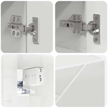 Badezimmermöbel Set 4 pcs Hochglanz-Weiß 61 x 35 x 64 cm