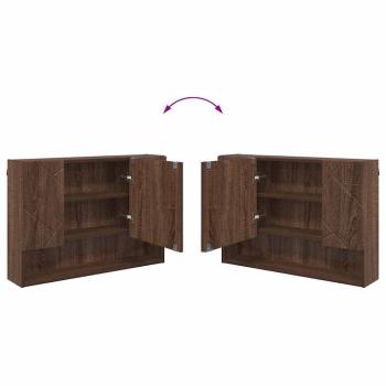 Badezimmermöbel Set mit Tür 4 pcs Braune Eiche 30 x 35 x 192 cm