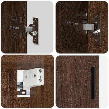 Badezimmermöbel Set mit Tür 4 pcs Braune Eiche 30 x 35 x 192 cm