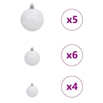 KünstlicherWeihnachtsbaum Weiß 120cm PVC