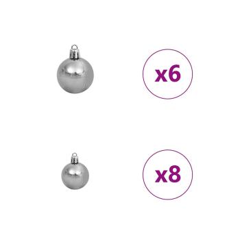 KünstlicherWeihnachtsbaum Weiß 120cm PVC