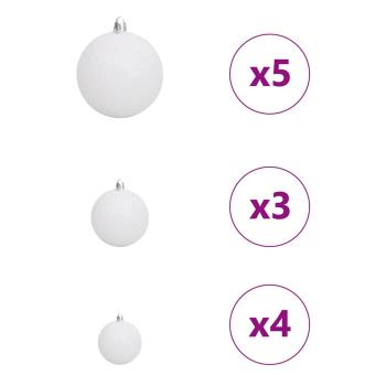 KünstlicherWeihnachtsbaum Weiß 150cm PVC
