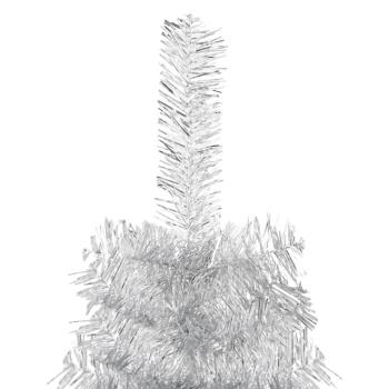 Künstlicher Halb-Weihnachtsbaum Ständer Schlank Silbern 150 cm