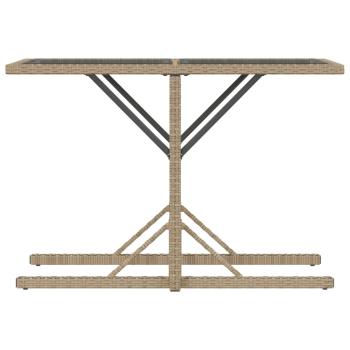 3-tlg. Bistro-Set mit Kissen Beigemischung Poly Rattan