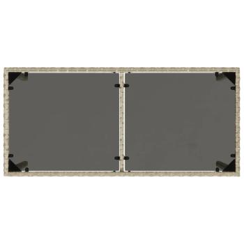 5-tlg. Garten-Essgruppe mit Kissen Hellgrau Poly Rattan