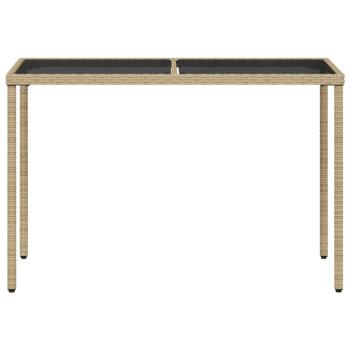 5-tlg. Garten-Essgruppe mit Kissen Beigemischung Poly Rattan