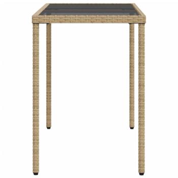 5-tlg. Garten-Essgruppe mit Kissen Beigemischung Poly Rattan