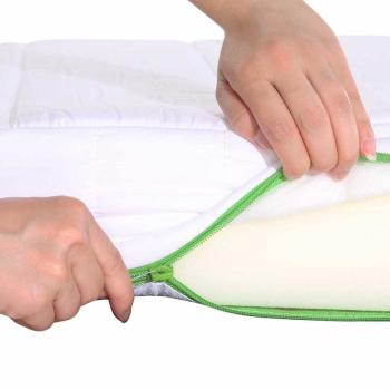 Schaumstoffmatratze Weiß 80 x 200 cm Stoff