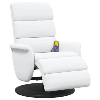 ARDEBO.de - Massage Relaxsessel Weiß 71 x 98 x 106 cm Kunstleder