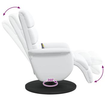 Massage Relaxsessel Weiß 71 x 98 x 106 cm Kunstleder