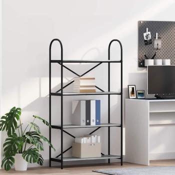 ARDEBO.de - Regal Grau Sonoma 80 x 30 x 146 cm Holzwerkstoff