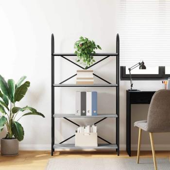 Regal Grau Sonoma 80 x 30 x 146 cm Holzwerkstoff
