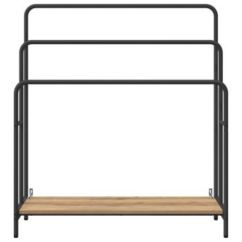 Kleiderständer mit Regal Eiche handwerklich 90 x 30 x 100,5 cm