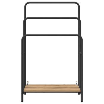 Kleiderständer mit Regal Eiche handwerklich 60 x 30 x 100.5 cm