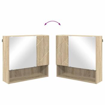 Spiegelschrank Sonoma Eiche 59 x 17 x 55 cm Holzwerkstoff