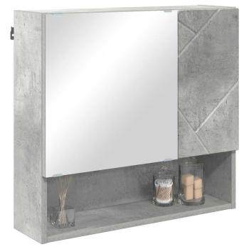 Spiegelschrank mit Tür Betongrau 59 x 17 x 55 cm Holzwerkstoff