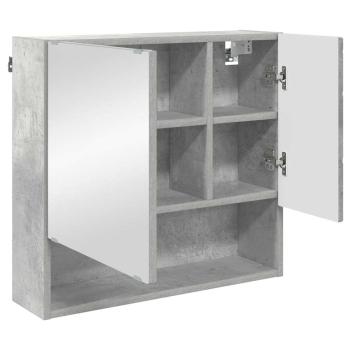 Spiegelschrank mit Tür Betongrau 59 x 17 x 55 cm Holzwerkstoff