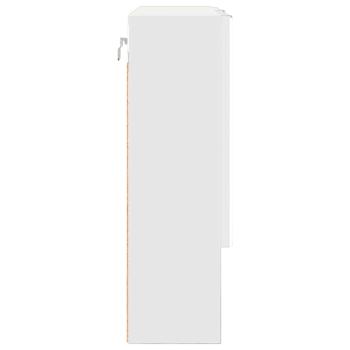 Spiegelschrank Hochglanz-Weiß 59 x 17 x 55 cm Holzwerkstoff