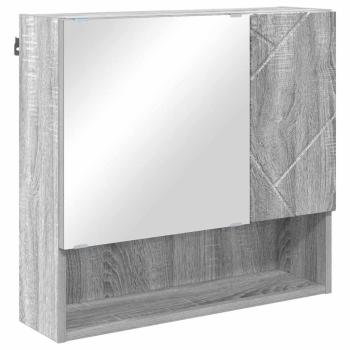 Spiegelschrank Grau Sonoma 59 x 17 x 55 cm Holzwerkstoff