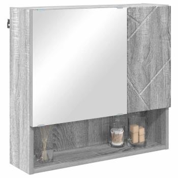 Spiegelschrank Grau Sonoma 59 x 17 x 55 cm Holzwerkstoff