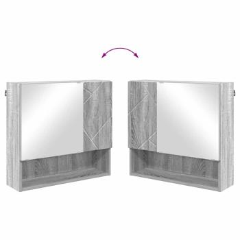 Spiegelschrank Grau Sonoma 59 x 17 x 55 cm Holzwerkstoff