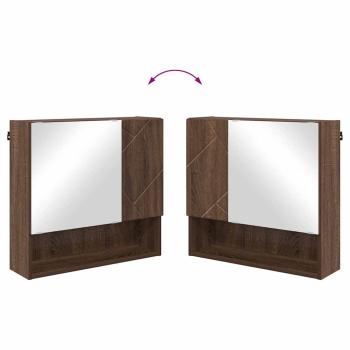 Spiegelschrank Braune Eiche 59 x 17 x 55 cm Holzwerkstoff