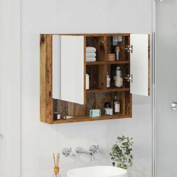 Spiegelschrank mit Regal Altholz 59 x 17 x 55 cm Holzwerkstoff