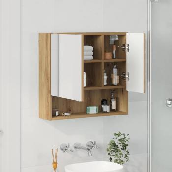 Spiegelschrank Eiche handwerklich 59 x 17 x 55 cm Holzwerkstoff