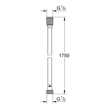 GROHE Silverflex Brauseschlauch, TwistStop, 1.750 mm, cool sunrise (28388GL1)