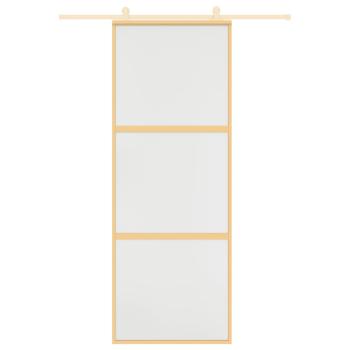 Schiebetür Golden 76x205 cm Matt ESG-Glas und Aluminium